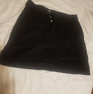 💞 All black button up skirt